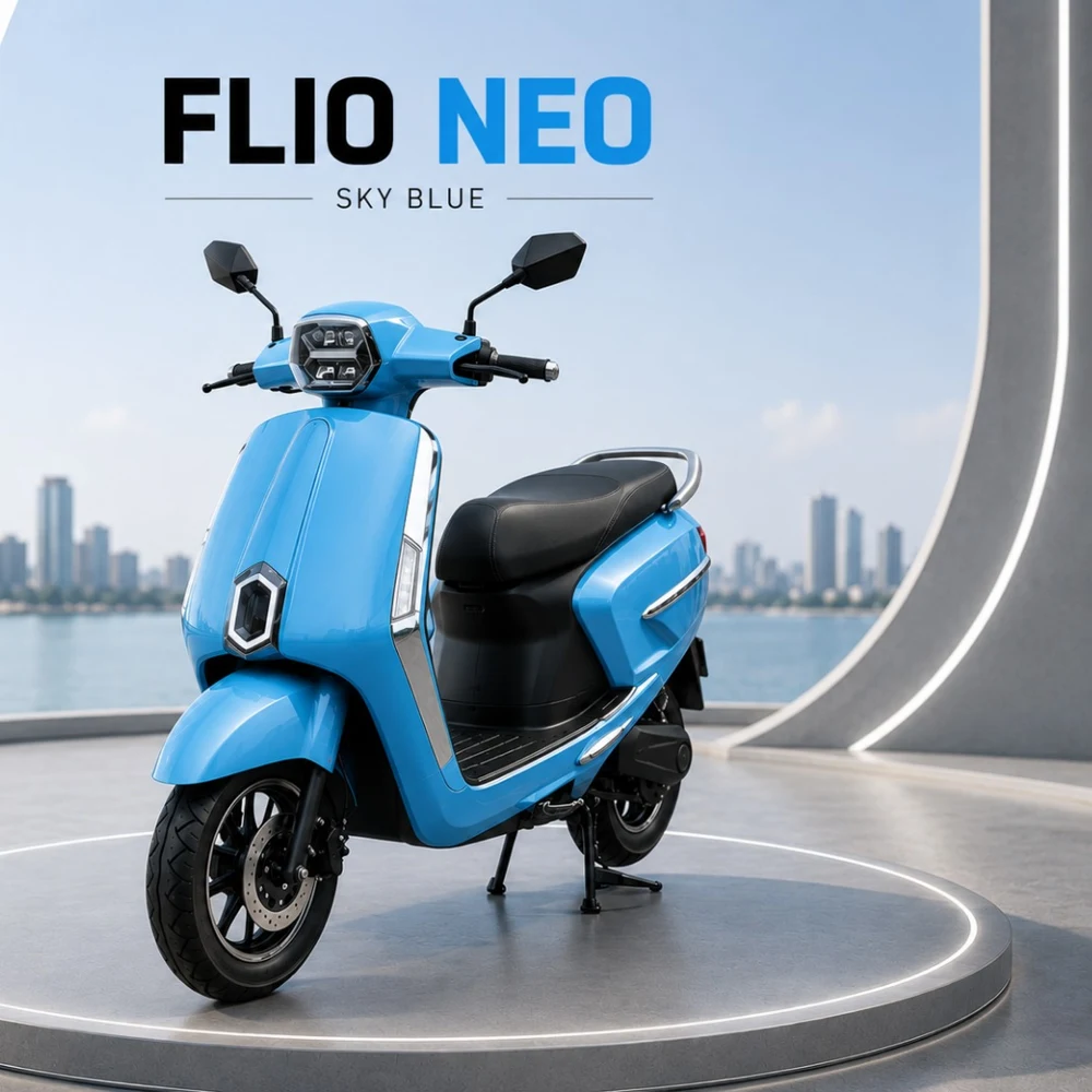 Ozotec FLIO Neo electric scooter in sky blue